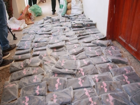 ضبط شحنة مخدرات كانت في طريقها إلى الحوثيين   