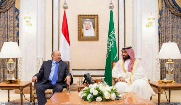 ”هادي“ يلتقي ”بن سلمان“ بعد ساعات من لقاء والده