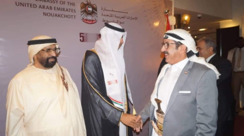 عميد السلك الدبلوماسي العربي سفير اليمن لدى موريتانيا يشارك سفارة دولة الإمارات احتفالها بالعيد الوطني 51.