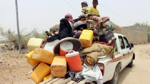 منظمة الهجرة : 21 أسرة يمنية نزحت من مناطقها إلى مأرب وتعز